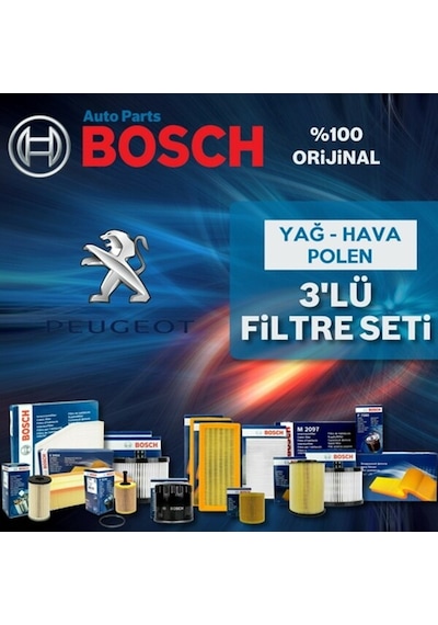 Peugeot 308 1.6 Hdi Bosch  Filtre Bakım Seti 2008-2011 (495584649)