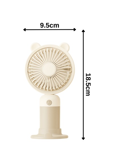 Taşınabililir Mini Usb Şarjlı 3 Kademeli El Masaüstü Vantilatör Fan Soğutucu Ym88216 Kahverengi Açık