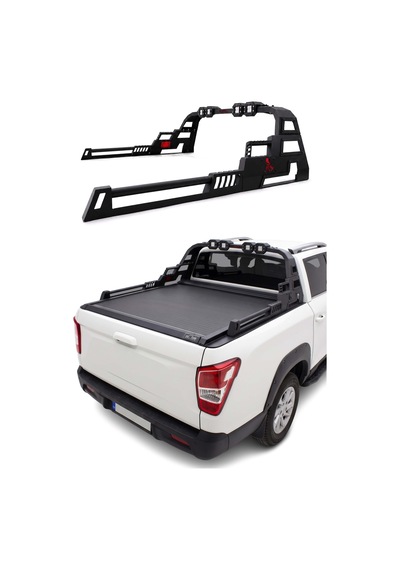 Mitsubishi L200 2006-2023 Uyumlu Araca Özel Dakar Led Rollbar
