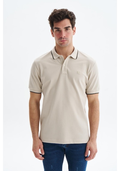 AR-MA Arma Erkek Regular Fit Basic % 100 Pamuk Pike Polo Yaka Tişört Y29374353902 Bej