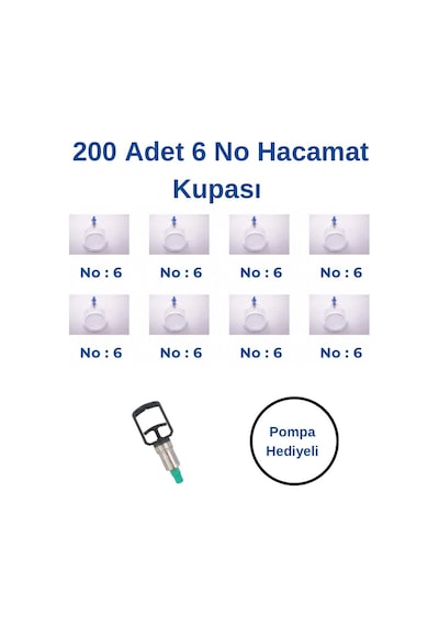 Kupasan Hacamat Kupa Seti No:6 200'lü