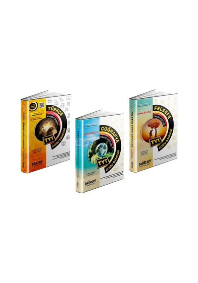 Miray Tyt Türkçe + Felsefe + Coğrafya Soru Bankası Seti 3 Kitap 2