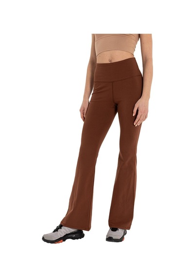 Inguz Roll Up Flare Toparlayıcı Yoga Pantolon Kahverengi