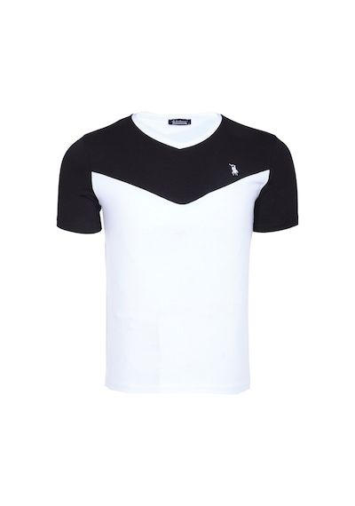 T8591 Dewberry Mens T-shırt-açık Beyaz Açık Beyaz