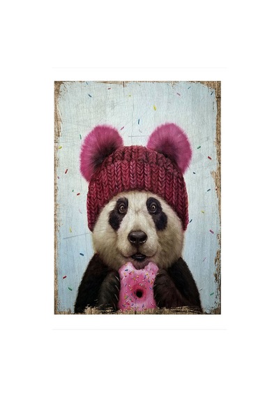 Bedeko Sevimli Panda Mdf Poster 50 Cm X 70 Cm