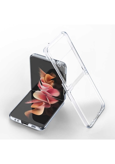 Galaxy Z Flip 3 Kilif Zore Kipta Metal Görünümlü Ince Kilif 511292395