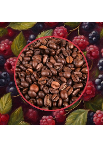 Mim And More Berry & Raspberry Coffee Böğürtlen ve Ahududu Aromalı Kahve Çekirdek Kahve 200 G