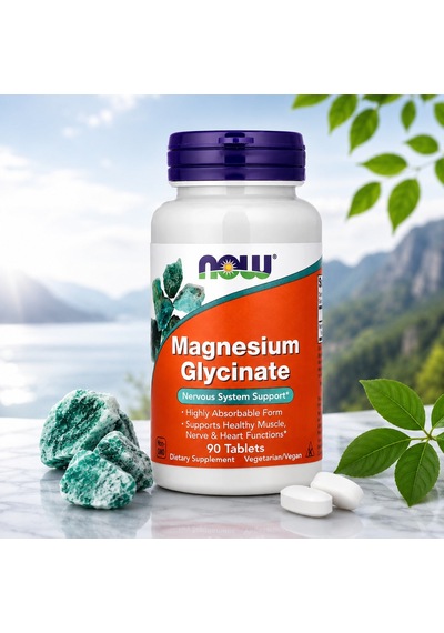 Now Foods Magnesium Glycinate 90 Tablets