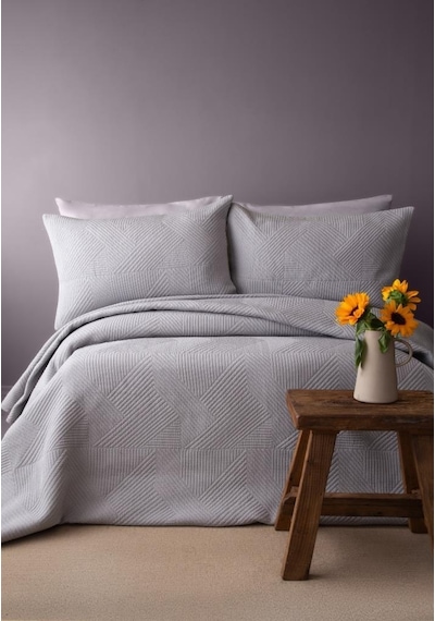 Apricitas Home Yatak Örtüsü Set Savoy Gri Tek Kişilik