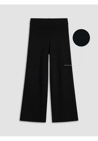 Lcw Everyday Siyah Beli Lastikli Kadın Triko Pantolon