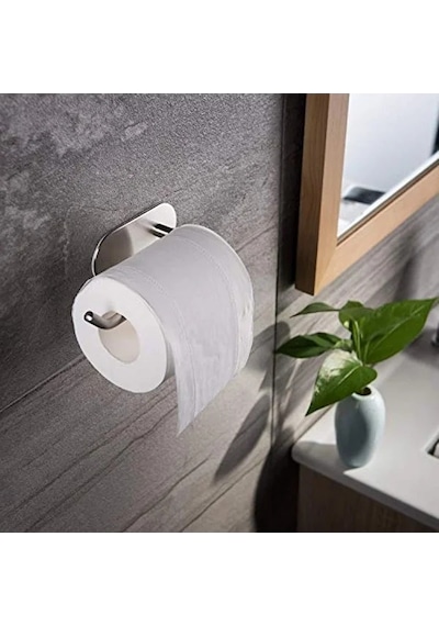 Yapışkanlı Paslanmaz Çelik Tuvalet Kağıtlığı Askısı, Pratik Kullanım 16.5 x 12.2 x 11.2 CM