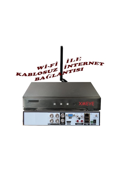 4 Kanal Wi-fi Bağlantılı 5 Mp H265+ Hıbrıt Araç, Insan Ve Yüz Tanımalı Xmeye Kayıt Cihazı