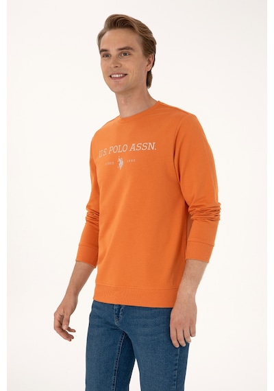 U.S. Polo Assn. Erkek Regular Fit Bisiklet Yaka Bakır İnce Basic Sweatshirt 50313743-VR182