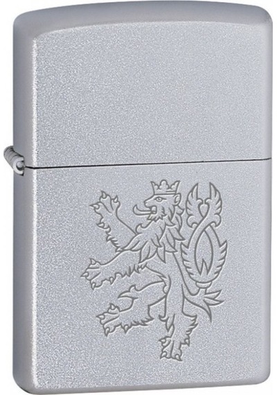 Zippo Czech Lion Dizayn Çakmak Gri