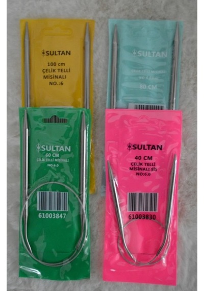 Çelik Telli Misinalı Şiş 6 No 4 Lü Set