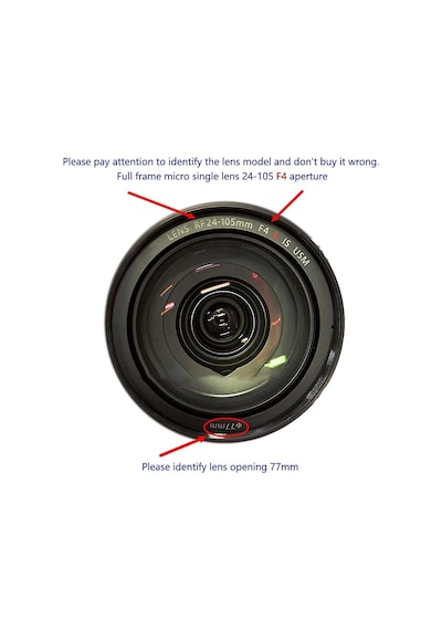Canon Rf24-105mm İçin Ew-83n Lens Kapağı - 77mm Anti-glare & Karanlık Köşe Yok