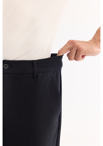 Avva Erkek Koyu Lacivert Yanı Lastikli Kolay Ütülenen Slim Fit Pantolon A52y3040