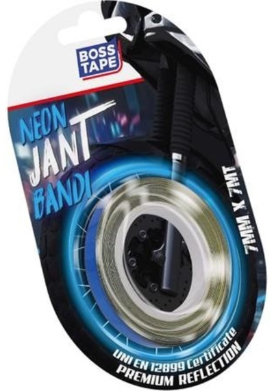 Boss Tape Beyaz Neon Jant Bandı En:7mm Boy:7mt