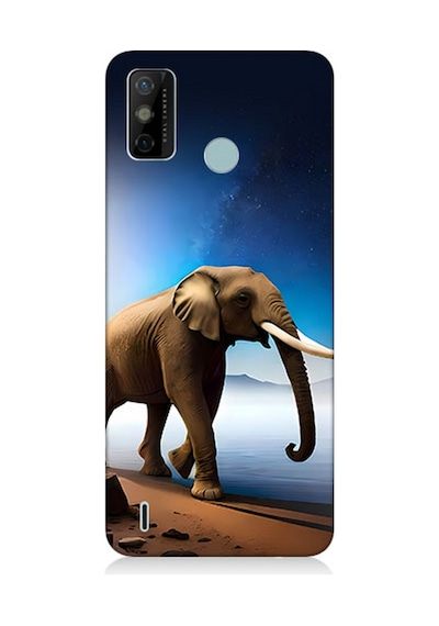 Tecno Spark 6 Go Uyumlu Silikon Kılıf Deniz Gökyüzü Ve Fil