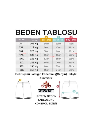 Büyük Beden 120 - 157 Kilo Arası İçin Uygun Bedenli Erkek Likralı Bağcıklı Kot Şort Siyah