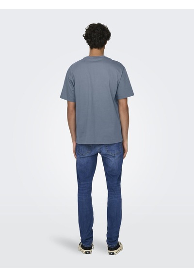 Onsfred Lıfe Rlx Ss Tee Noos Erkek Mavi T-shirt - 22022532 Mavi