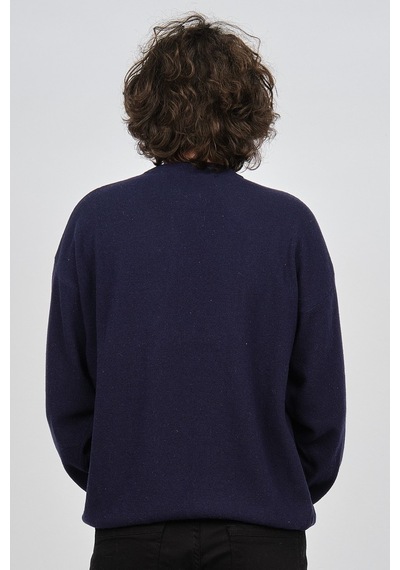 Ida Erkek Lambswool Bisiklet Yaka Kazak 0593154 Lacivert Lacivert