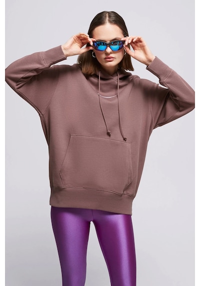 Nike Sportswear Phoenix Fleece Oversized Pullover Hoodie Kadın Sweatshirt Kahverengi Kahverengi