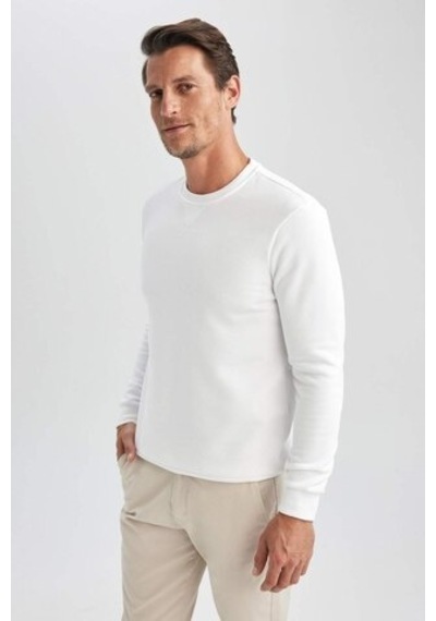 Defacto Regular Fit Bisiklet Yaka Kalın Basic Düz Sweatshirt T3777az23auwt34 BEYAZ Beyaz Defacto Regular Fit Bisiklet Yaka Kalın Basic Düz Sweatshirt T3777az23auwt34 BEYAZ Beyaz