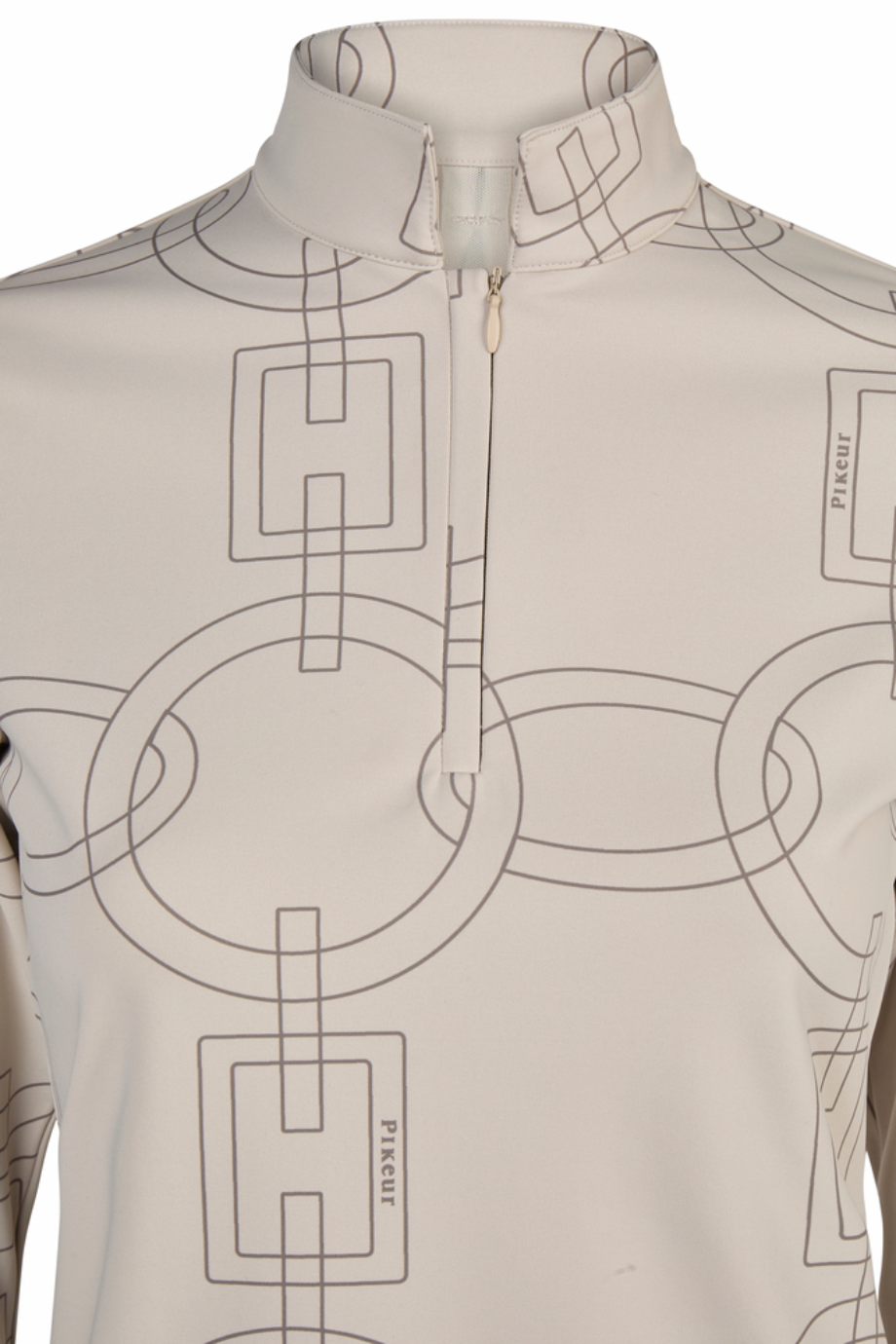 Pikeur Zip Shirt 8284 Selection Softtouch Fermuarlı Kadın Üst Gri
