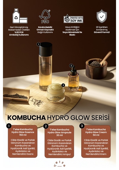 Cilde Parlak Görünüm Kazandıran Aydınlatıcı Ve Nemlendirici Ampul T Else Kombucha Hydro Glow Ampoule