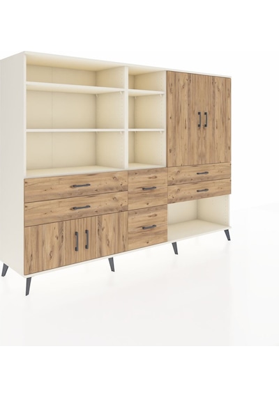 Hyperion Dolap 10 Raflı 6 Çekmeceli 4 Kapaklı 220x44x163 Aytaşı-ç Aytaşı-çam