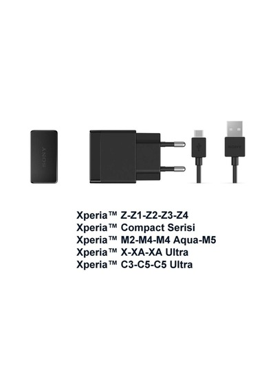 Senalstore Sony Xperia Şarj Cihazı Aleti Ve Kablosu Z Z1 Z2 Z3 Z4 Z5 M5 E5 X