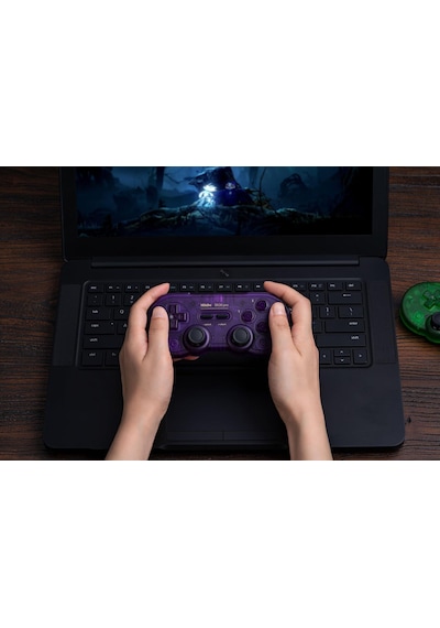 8bitdo Sn30 Pro Bluetooth Kablosuz Hall Effect Oyun Kolu Mor Switch/switch 2,pc,macos,android