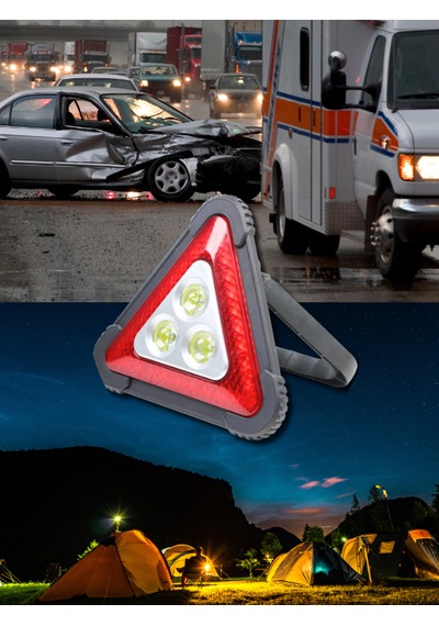 Üçgen Led Reflektör, 1800mah Şarj Edilebilir Pil, Güçlü