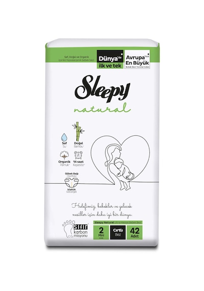 Sleepy Natural Bebek Bezi 2 Numara Mini Haftalık Paket 42 Adet