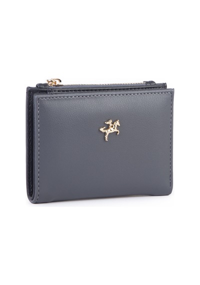 Nas Bag Kadın İnce Küçük Boy Kartlık Kağıt Ve Bozuk Para Fonksiyonlu Gri Dona