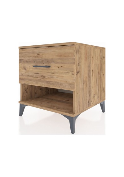 Kronos Komodin Tek Çekmeceli 60x59x64 Çam-çam Çam