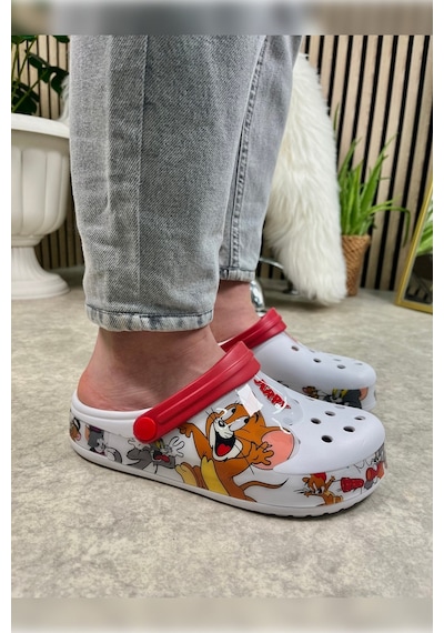 Günlük Anne Kız Terlik Sabo Hemşire Doktor Aşçı Sandalet Desenli Taban Crocs Crf-8246 Tomvejerry Günlük Anne Kız Terlik Sabo Hemşire Doktor Aşçı Sandalet Desenli Taban Crocs Crf-8246 Tomvejerry