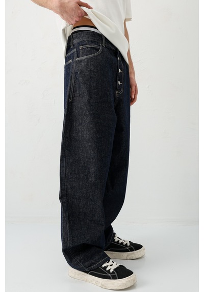 Vamos Barrel Fit Jeans Lacivert