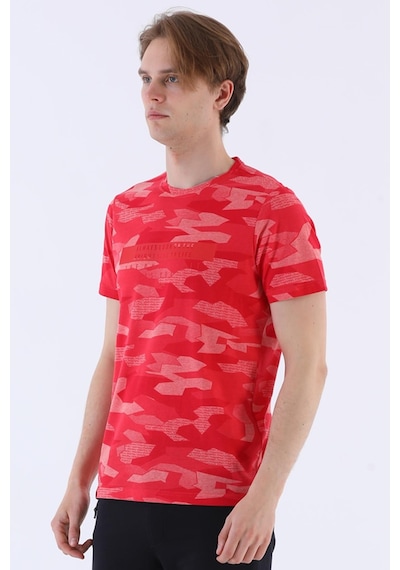 Maraton Sportswear Regular Erkek Bisiklet Yaka Kısa Kol Basic Kırmızı T-Shirt 20595-Kırmızı