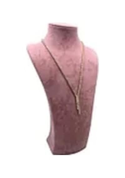 Süet Kumaş Elisia Manken Pembe Renk 32/15 Cm Kolye Gerdanlık Takı Sergileme Mankeni