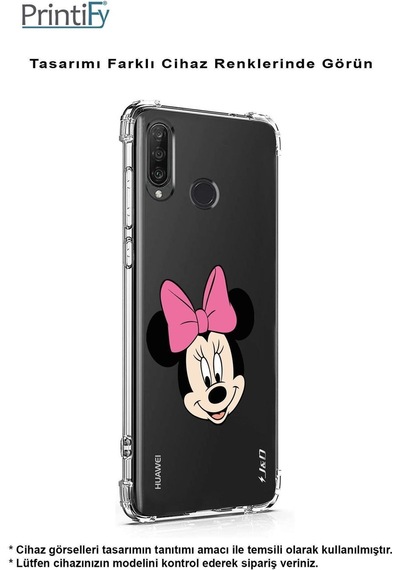 Samsung Galaxy M15 İle Uyumlu Mickey Mouse 3 Baskılı Şeffaf Köşe Korumalı Antişok Kılıf