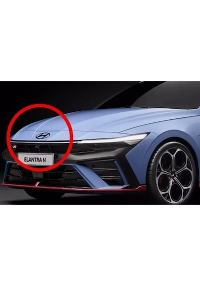 Dk Tuning Elantra Cn7 Siyah Ön Panjur Logo Hyundai İle Uyumlu