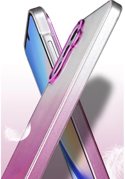 Mey İthalat Samsung Uyumlu Galaxy A26 Glossy Kapak - Siyah Gümüş