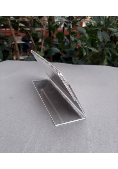 Tr Şeffaf Değiştirilebilir Yatay Masaüstü Isimlik - 15x7 Cm Genel