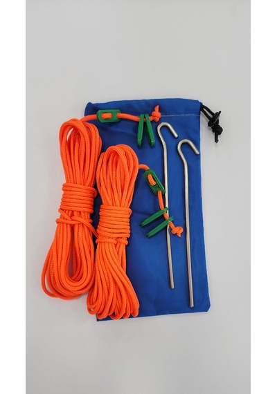 Turuncu 20m Polyester İp + 2  + 6 Ad Gergi Aparatı + Çanta Turuncu