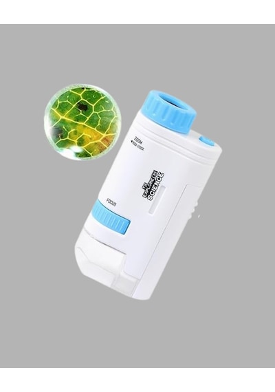 Taşınabilir Mini Mikroskop Led Işıklı 80x 200x Büyütmeli Ve Konsantrasyon Ayarlı