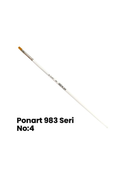 Ponart 983 Seri Düz Kesik Uçlu Fırça No 4