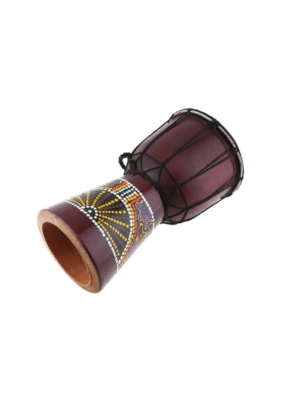 Djembe Davul Darbuka Renkli Afrika El Yapımı 25cm Çocuk Bongo Kongo No.2