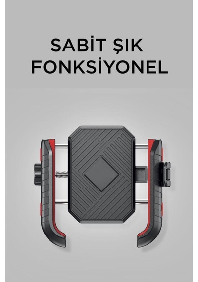 062 Siyah Plastik Bisiklet , Scooter, Atv Motosiklet Telefon Tutucu -